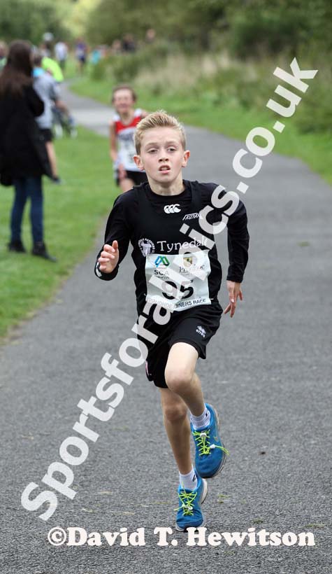 No 95 finishing the youngsters race at the Prudhoe Miners Race.